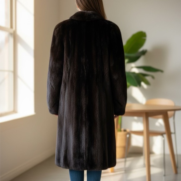 💎 Luxurious Vintage Mink Fur Coat - Leclair & Faucher, Montreal SZ L/XL - Picture 4 of 15